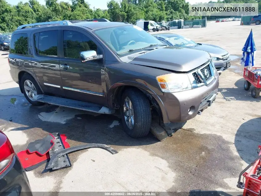 2014 Nissan Armada Sv/Sl/Platinum VIN: 5N1AA0NCXEN611888 Lot: 42594642
