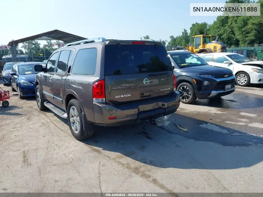 2014 Nissan Armada Sv/Sl/Platinum VIN: 5N1AA0NCXEN611888 Lot: 42594642