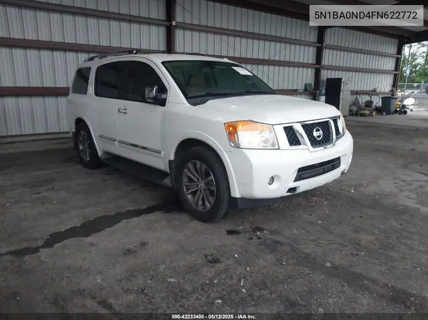2015 Nissan Armada Sl VIN: 5N1BA0ND4FN622772 Lot: 42233400