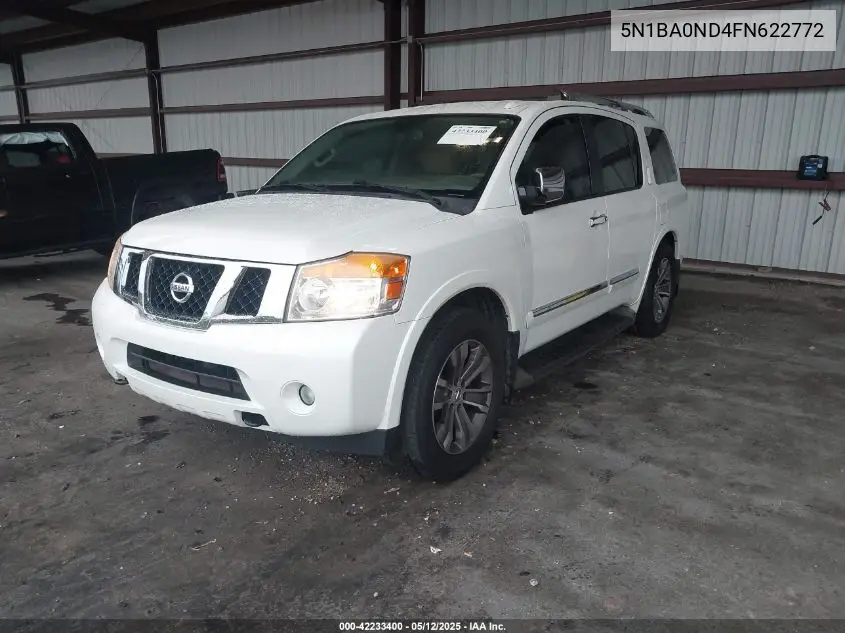 2015 Nissan Armada Sl VIN: 5N1BA0ND4FN622772 Lot: 42233400