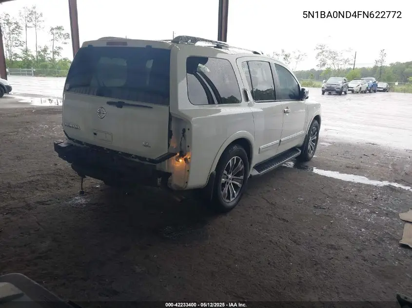 2015 Nissan Armada Sl VIN: 5N1BA0ND4FN622772 Lot: 42233400