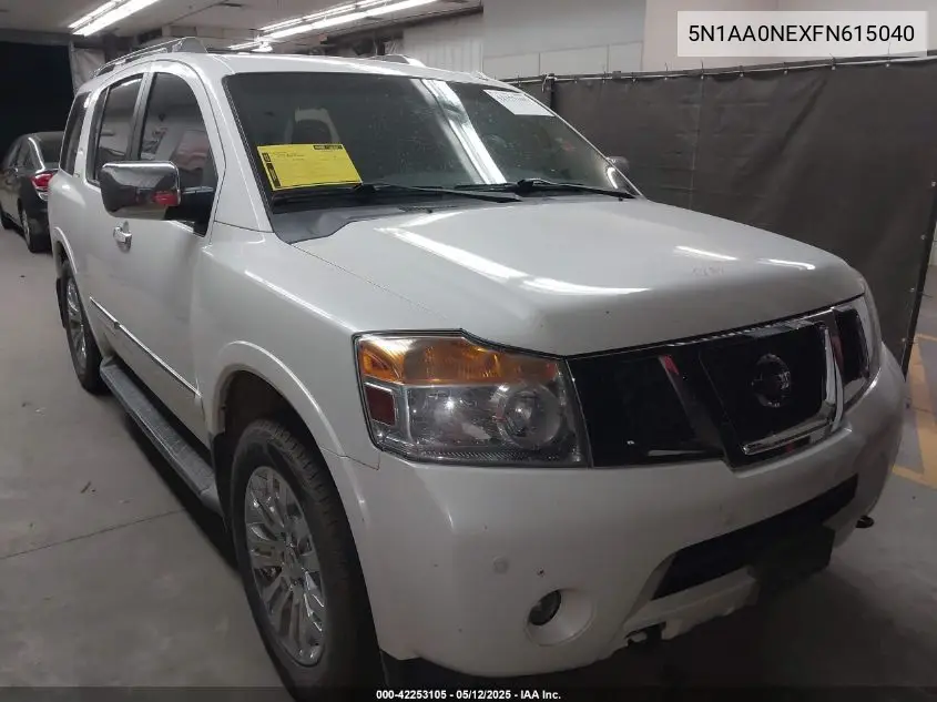 2015 Nissan Armada Platinum VIN: 5N1AA0NEXFN615040 Lot: 42253105