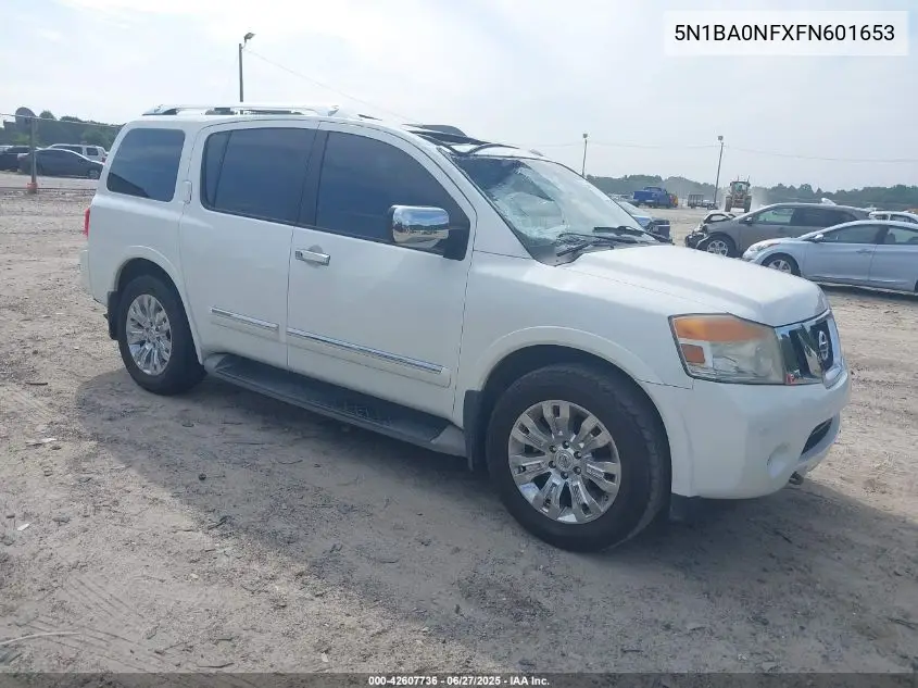 2015 Nissan Armada Platinum VIN: 5N1BA0NFXFN601653 Lot: 42607736