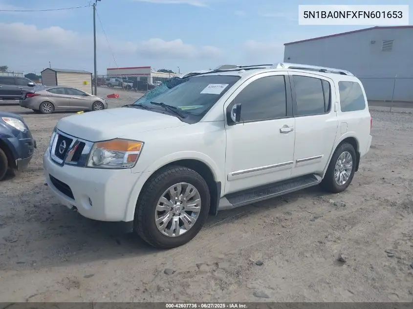 2015 Nissan Armada Platinum VIN: 5N1BA0NFXFN601653 Lot: 42607736