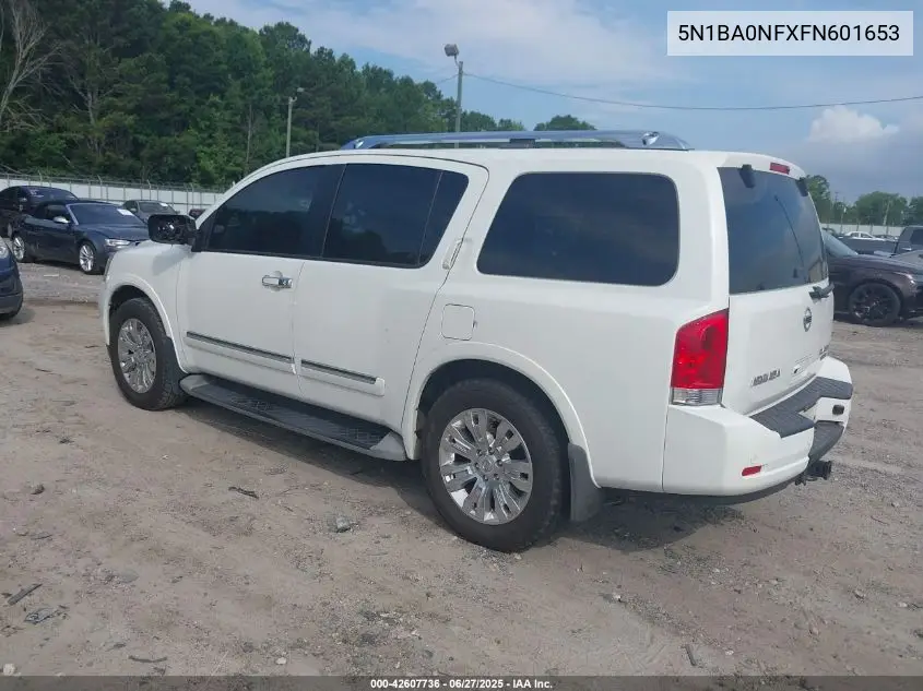 2015 Nissan Armada Platinum VIN: 5N1BA0NFXFN601653 Lot: 42607736
