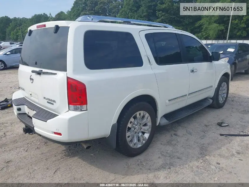 2015 Nissan Armada Platinum VIN: 5N1BA0NFXFN601653 Lot: 42607736