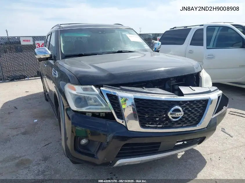 2017 Nissan Armada Platinum VIN: JN8AY2ND2H9008908 Lot: 42257378