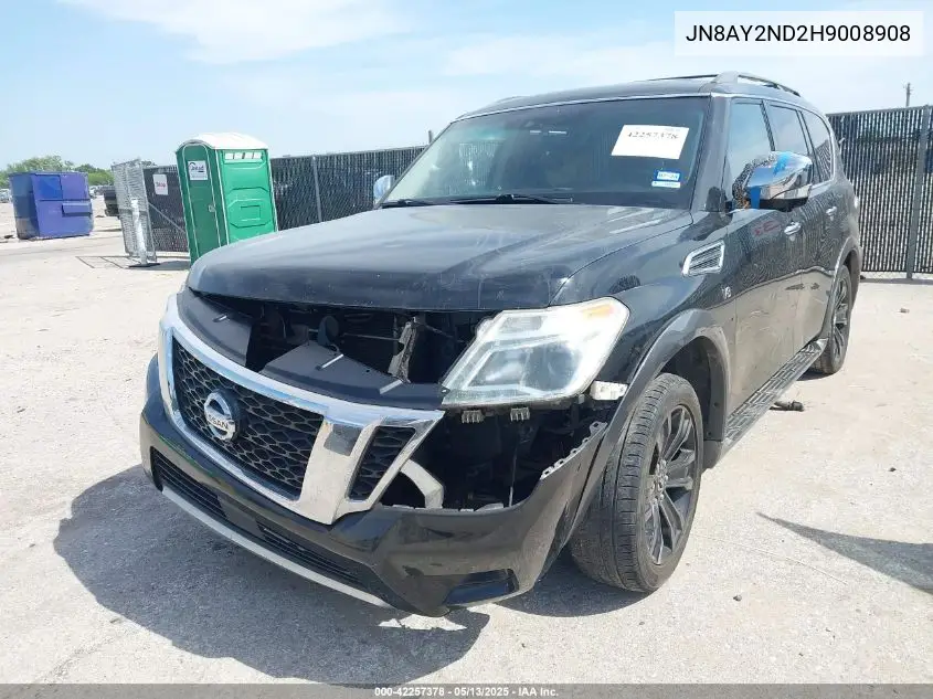 2017 Nissan Armada Platinum VIN: JN8AY2ND2H9008908 Lot: 42257378