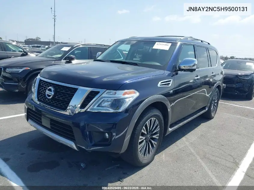 2017 Nissan Armada Platinum/Sl/Sv VIN: JN8AY2NC5H9500131 Lot: 42525486