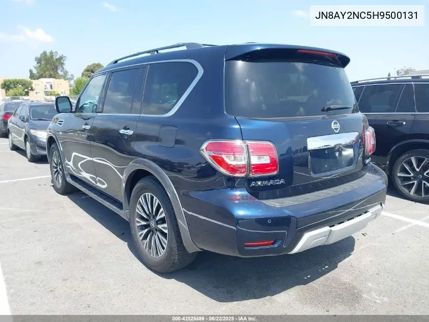 2017 Nissan Armada Platinum/Sl/Sv VIN: JN8AY2NC5H9500131 Lot: 42525486