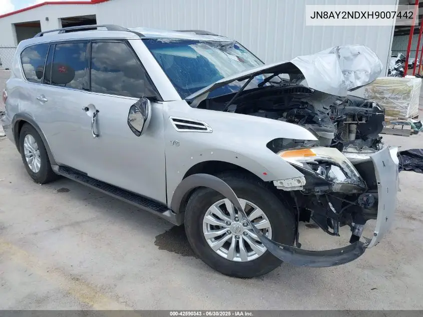 2017 Nissan Armada Sv VIN: JN8AY2NDXH9007442 Lot: 42590343