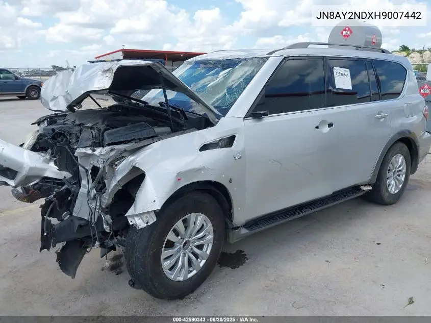 2017 Nissan Armada Sv VIN: JN8AY2NDXH9007442 Lot: 42590343