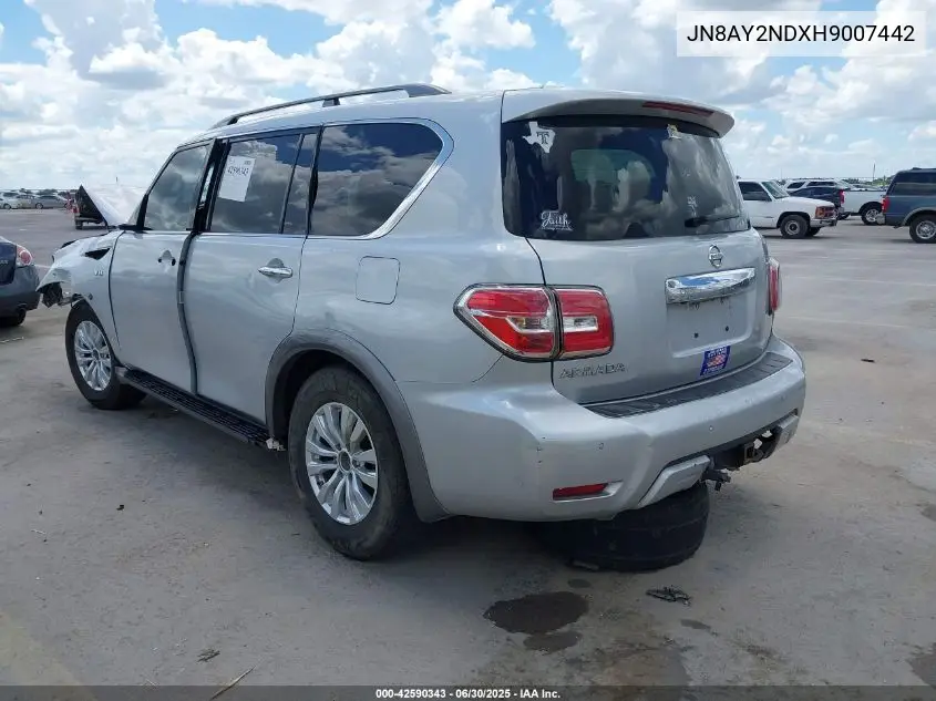 2017 Nissan Armada Sv VIN: JN8AY2NDXH9007442 Lot: 42590343