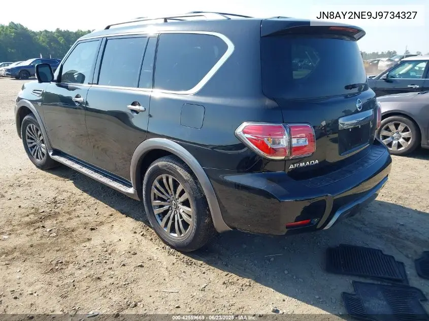 2018 Nissan Armada Platinum VIN: JN8AY2NE9J9734327 Lot: 42559669