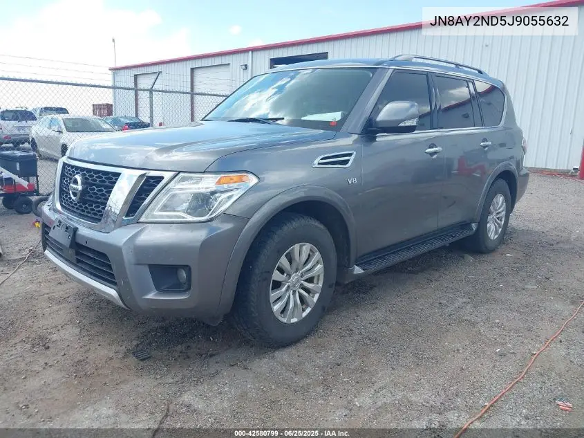 2018 Nissan Armada Sv VIN: JN8AY2ND5J9055632 Lot: 42580799