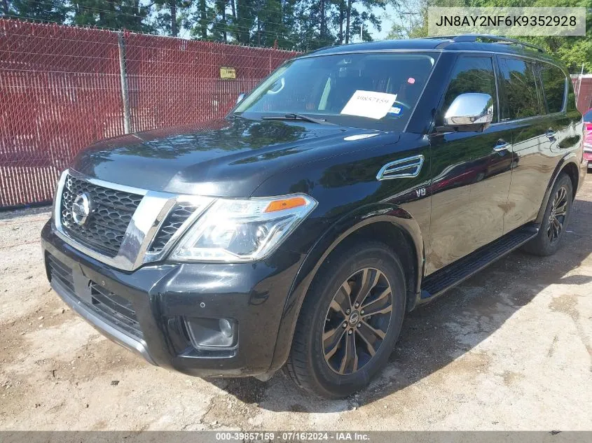 2019 Nissan Armada Platinum VIN: JN8AY2NF6K9352928 Lot: 39857159
