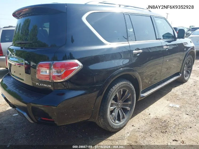 2019 Nissan Armada Platinum VIN: JN8AY2NF6K9352928 Lot: 39857159