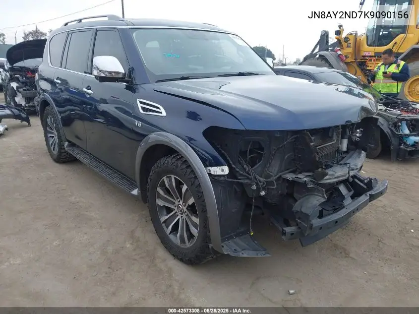 2019 Nissan Armada Sl VIN: JN8AY2ND7K9090156 Lot: 42573308