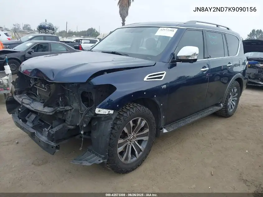 2019 Nissan Armada Sl VIN: JN8AY2ND7K9090156 Lot: 42573308