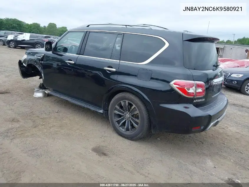 2019 Nissan Armada Platinum VIN: JN8AY2NC6K9580921 Lot: 42611750