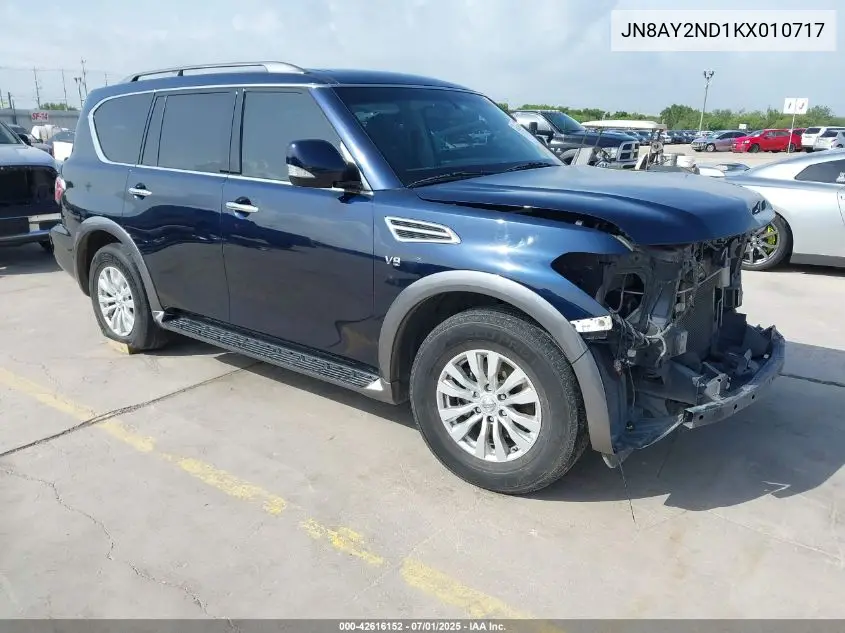 2019 Nissan Armada Sv VIN: JN8AY2ND1KX010717 Lot: 42616152