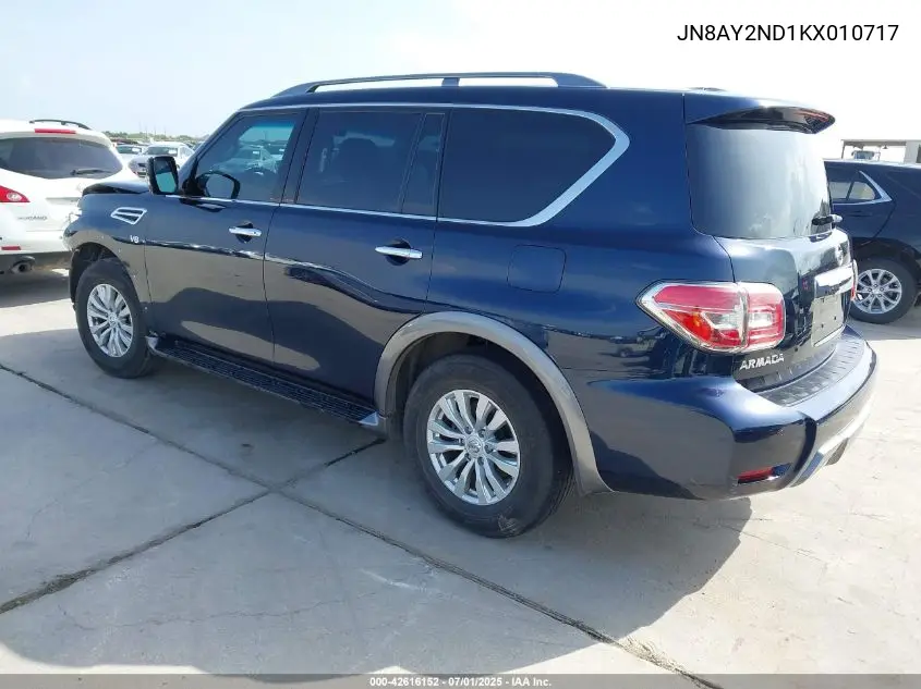 2019 Nissan Armada Sv VIN: JN8AY2ND1KX010717 Lot: 42616152
