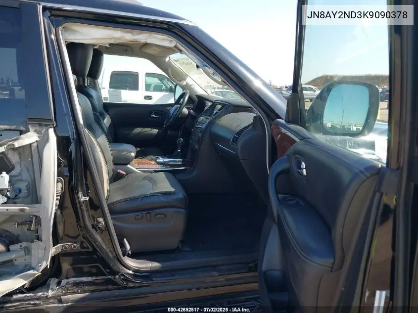 2019 Nissan Armada Sl VIN: JN8AY2ND3K9090378 Lot: 42652517