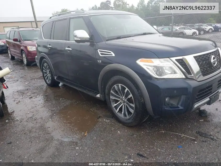 2020 Nissan Armada Sl 4Wd VIN: JN8AY2NC9L9622337 Lot: 42215788