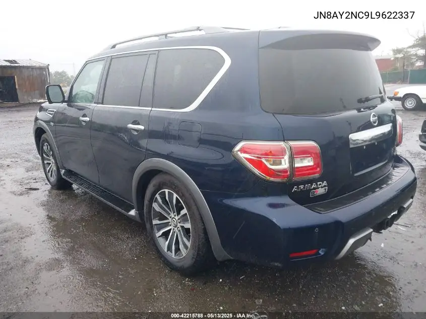 2020 Nissan Armada Sl 4Wd VIN: JN8AY2NC9L9622337 Lot: 42215788