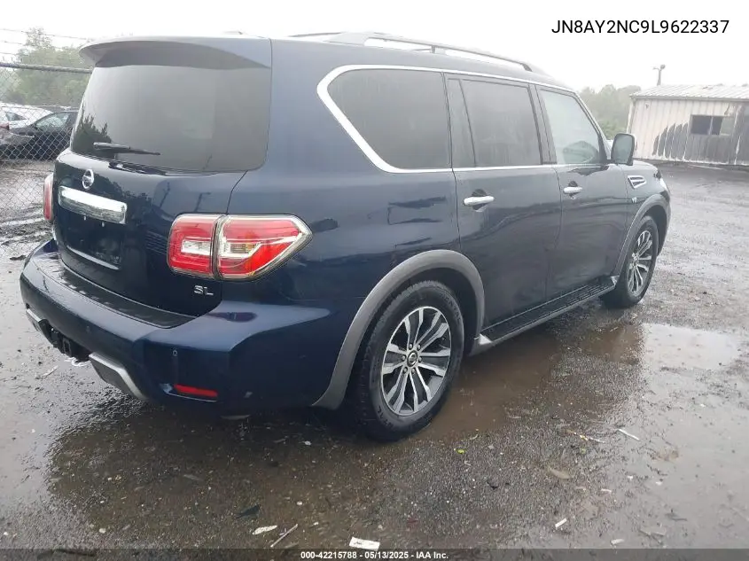 2020 Nissan Armada Sl 4Wd VIN: JN8AY2NC9L9622337 Lot: 42215788
