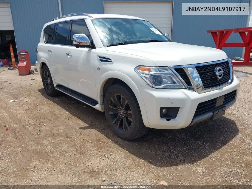 2020 Nissan Armada Platinum 2Wd VIN: JN8AY2ND4L9107917 Lot: 42572668