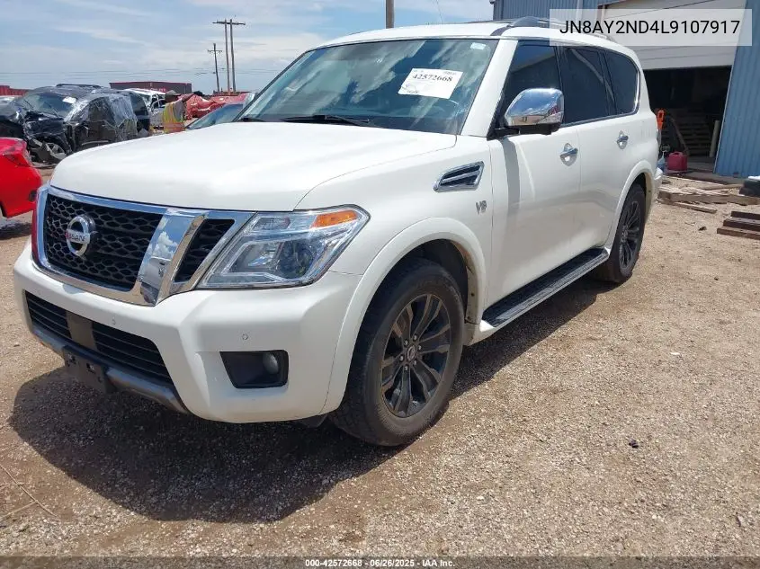 2020 Nissan Armada Platinum 2Wd VIN: JN8AY2ND4L9107917 Lot: 42572668