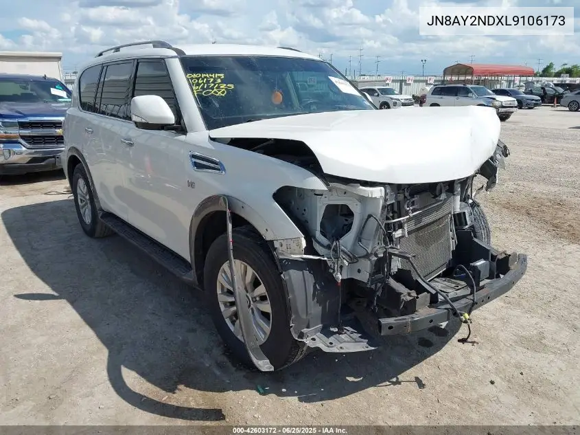 2020 Nissan Armada Sv 2Wd VIN: JN8AY2NDXL9106173 Lot: 42603172