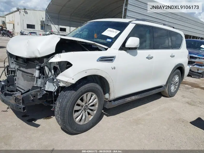 2020 Nissan Armada Sv 2Wd VIN: JN8AY2NDXL9106173 Lot: 42603172