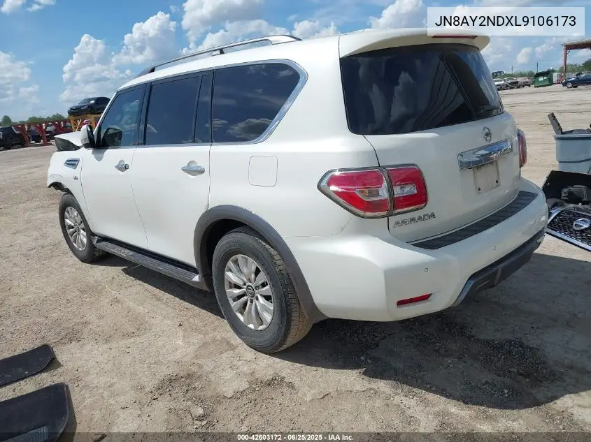2020 Nissan Armada Sv 2Wd VIN: JN8AY2NDXL9106173 Lot: 42603172