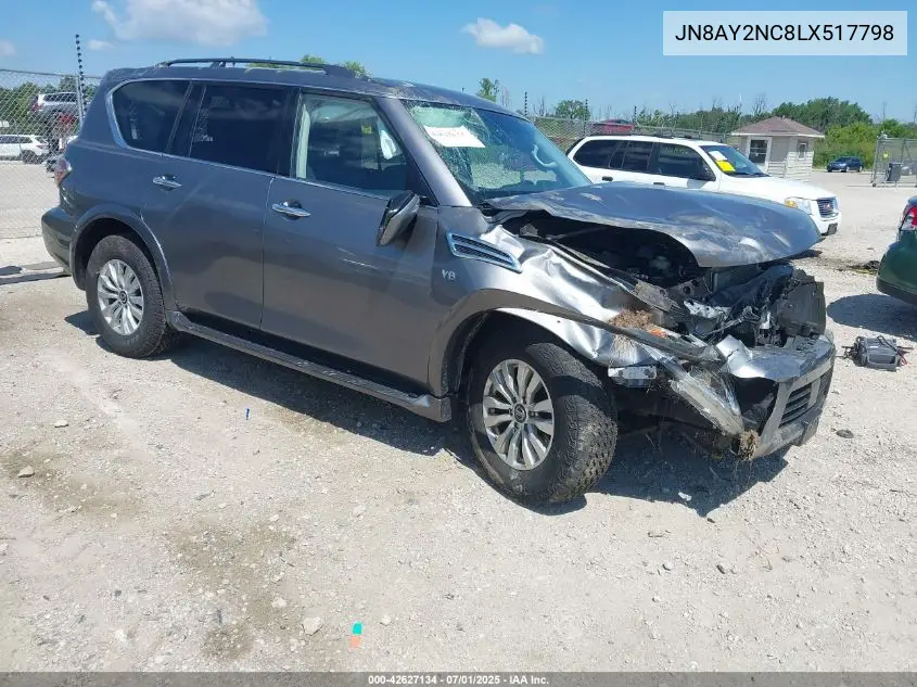 2020 Nissan Armada Sv 4Wd VIN: JN8AY2NC8LX517798 Lot: 42627134