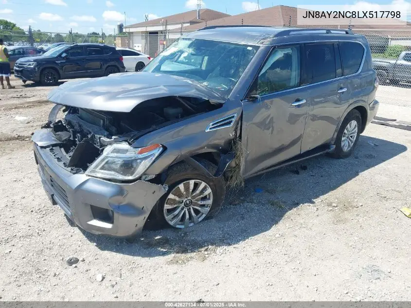 2020 Nissan Armada Sv 4Wd VIN: JN8AY2NC8LX517798 Lot: 42627134