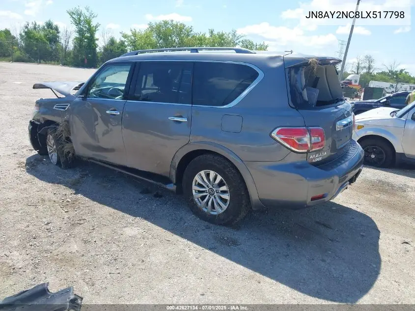 2020 Nissan Armada Sv 4Wd VIN: JN8AY2NC8LX517798 Lot: 42627134