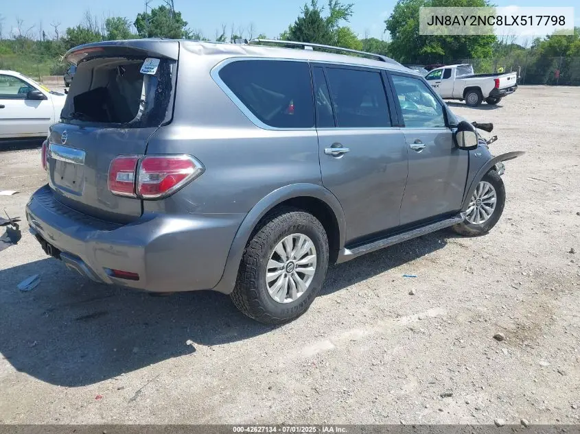 2020 Nissan Armada Sv 4Wd VIN: JN8AY2NC8LX517798 Lot: 42627134