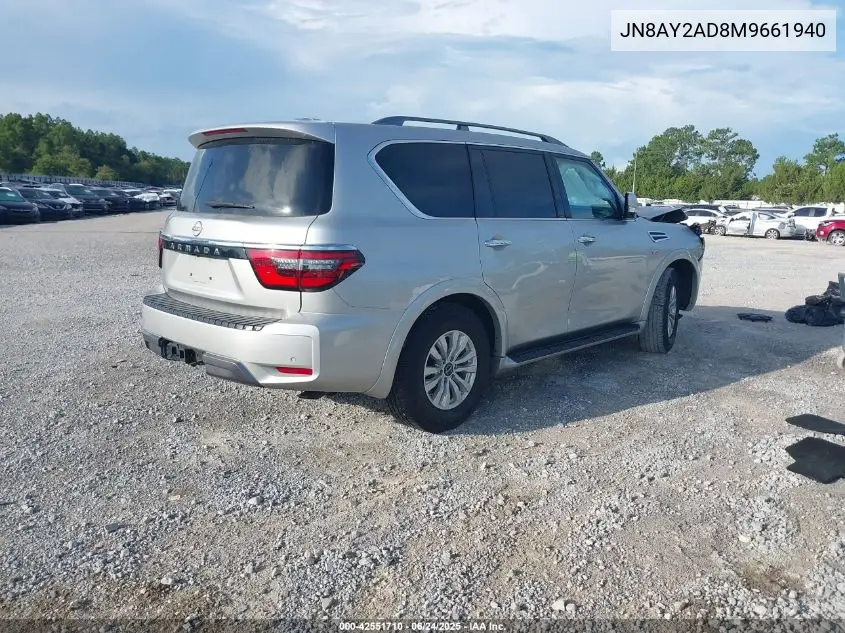 2021 Nissan Armada Sv 4Wd VIN: JN8AY2AD8M9661940 Lot: 42551710