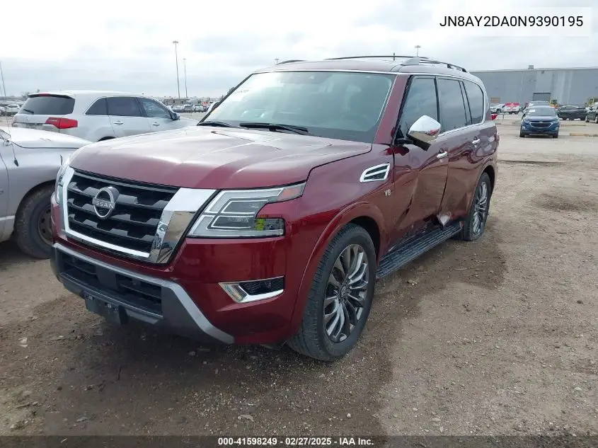 2022 Nissan Armada Platinum VIN: JN8AY2DA0N9390195 Lot: 41598249