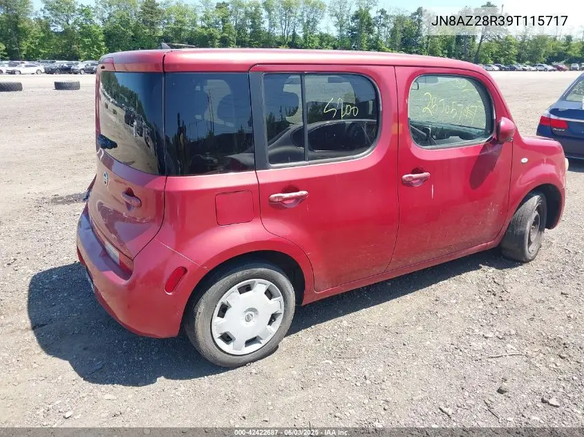 2009 Nissan Cube 1.8S VIN: JN8AZ28R39T115717 Lot: 42422687