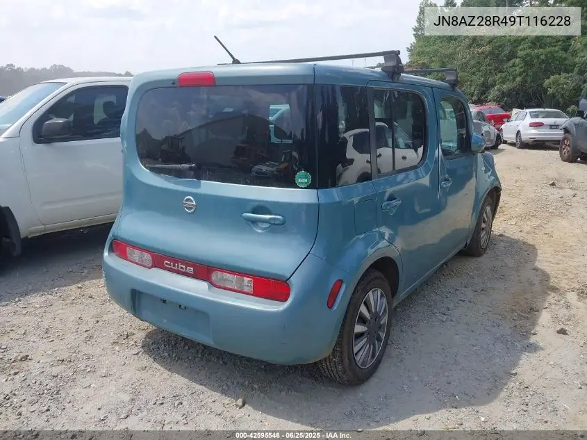 2009 Nissan Cube 1.8S VIN: JN8AZ28R49T116228 Lot: 42595546