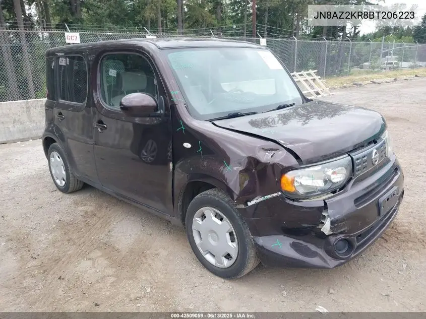 2011 Nissan Cube 1.8S VIN: JN8AZ2KR8BT206223 Lot: 42509059