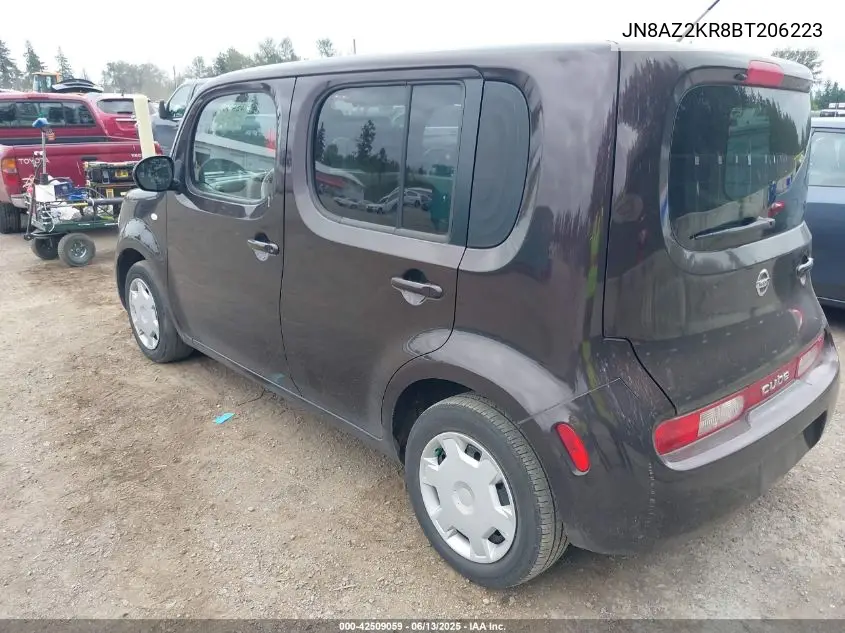 2011 Nissan Cube 1.8S VIN: JN8AZ2KR8BT206223 Lot: 42509059