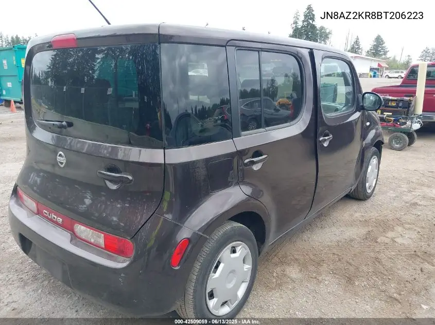 2011 Nissan Cube 1.8S VIN: JN8AZ2KR8BT206223 Lot: 42509059