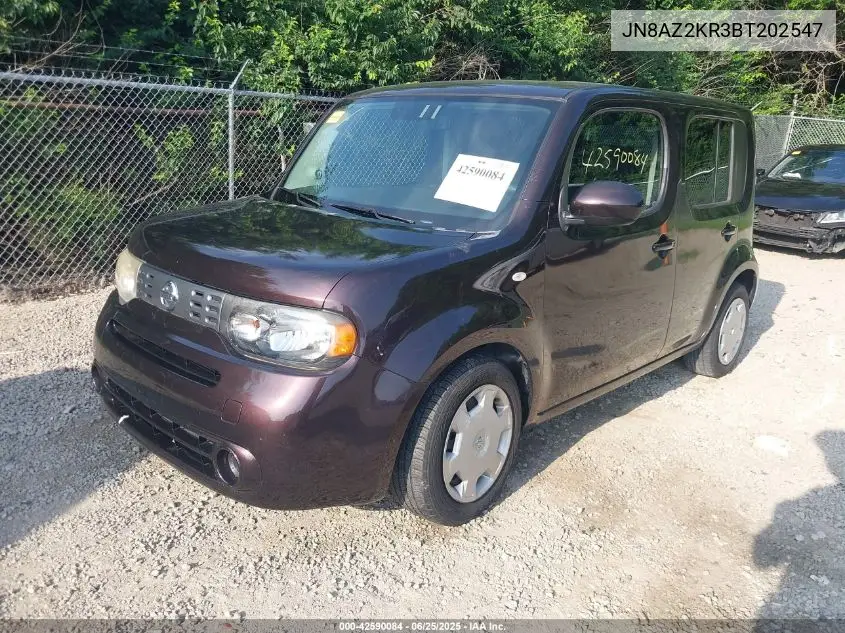 2011 Nissan Cube S/Sl/Krom VIN: JN8AZ2KR3BT202547 Lot: 42590084
