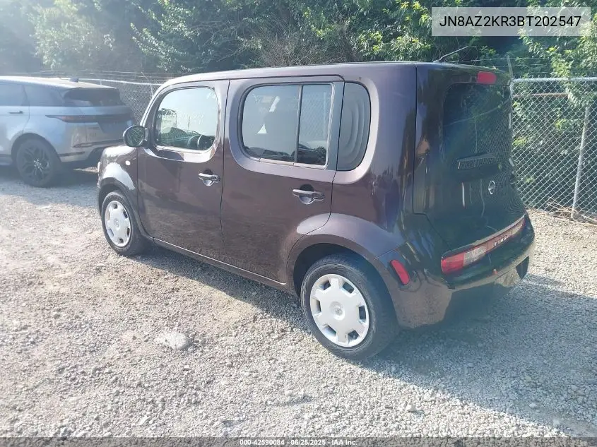 2011 Nissan Cube S/Sl/Krom VIN: JN8AZ2KR3BT202547 Lot: 42590084