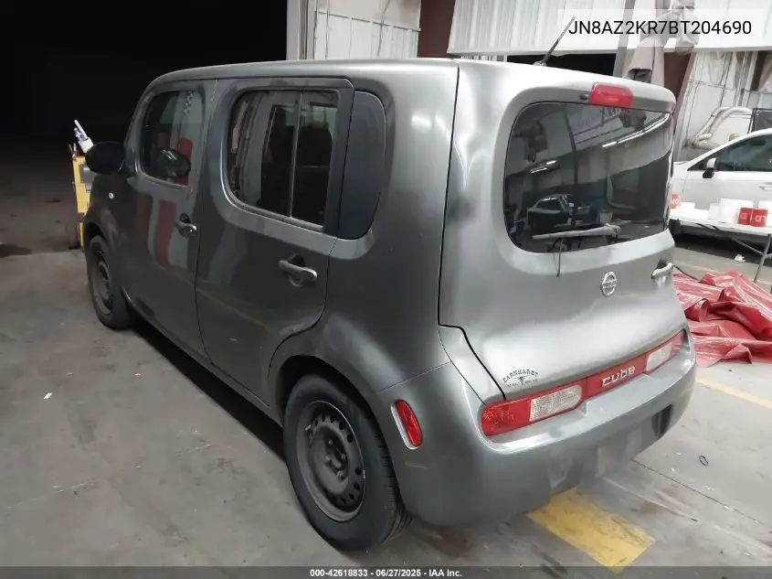 2011 Nissan Cube 1.8S VIN: JN8AZ2KR7BT204690 Lot: 42618833