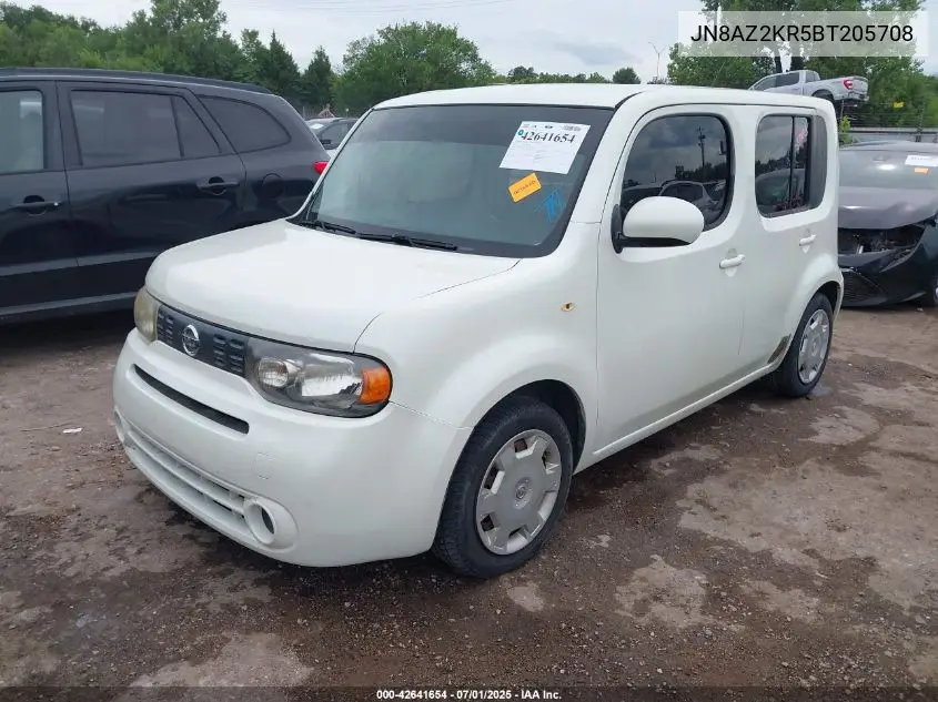 2011 Nissan Cube 1.8S VIN: JN8AZ2KR5BT205708 Lot: 42641654